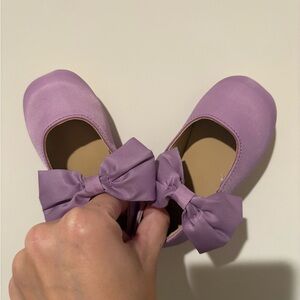 NWOT Janie and Jack Purple Kids Dress Shoes with Bow